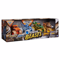 Monster Jam - PACK DE 4 VÉHICULES ECHELLE 1:64 - 4 Véhicules Authentiques Monster Trucks Officiels Spectacles - À Collectionner - Echelle 1:24 - 6053860 - Jouet Enfant 3 Ans et +