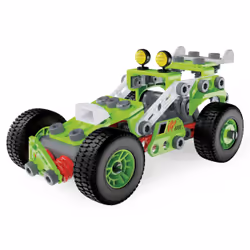 Meccano - MA VOITURE A RETRO FRICTION JUNIOR - 3 Modèles De Véhicules A Retrofriction A Construire - Jeu de Construction Avec 2 Outils - 6055133 - Jouet Enfant 5 Ans et +