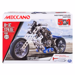 Meccano - MOTO 5 MODÈLES - 5 Modèles De Véhicules Motos A Construire - Coffret Inventions Avec 174 Pièces Et 2 Outils - Jeu d ...