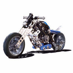 Meccano - MOTO 5 MODÈLES - 5 Modèles De Véhicules Motos A Construire - Coffret Inventions Avec 174 Pièces Et 2 Outils - Jeu de Construction - Jouet Enfant 8 Ans et +