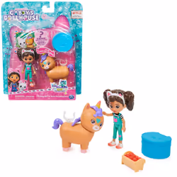 Gabby's Dollhouse , Coffret de figurines Gabby et Kico la chalicorne, Avec accessoires et jouets surprises, Pour les enfants à partir de 3 ans