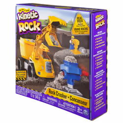 Kinetic Rock Crusher Playset, Sable cinétique pour enfants, 3 an(s), Bleu, Jaune