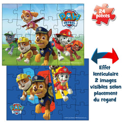Spin Master Grande Valisette Metal 2 Puzzles Lenticulaires Paw Patrol
