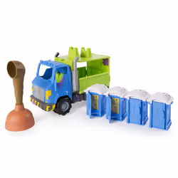 Flush Force Potty Wagon (2 Flushies), Camion, 5 an(s), Bleu, Marron, Vert