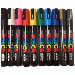 Lot de 10 marqueurs Posca PC-5M   pointe moyenne conique