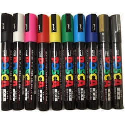 Lot de 10 marqueurs Posca PC-5M   pointe moyenne conique