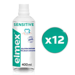Pack de 12 - elmex - Bain de bouche elmex® Sensitive Dents sensibles - 400ml