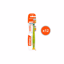 Pack de 12 - elmex - Brosse à dents souple elmex® Anti-Caries Enfants 3-6 ans & Dentifrice 12ml