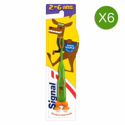 6 Brosses à Dents Signal Enfants 3 à 6 ans Extra Souple (Lot de 6 )