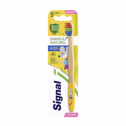 6 Brosses à Dents Signal Enfants Bambou Naturel Souple (Lot de 6 )
