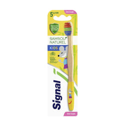 6 Brosses à Dents Signal Enfants Bambou Naturel Souple (Lot de 6 )