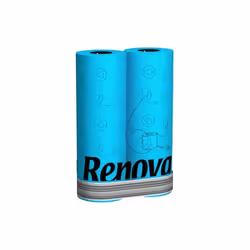 Pack de 3 paquets de 6 rouleaux de Papier Hygiénique Renova Bleu 3 plis