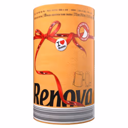 Renova - Pack de 10 rouleaux essuie-tout Red Label Orange