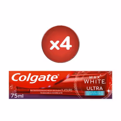 Pack de 4 - 2 lots de 2 - Dentifrices Colgate Max White ultra Perle de Fraicheur