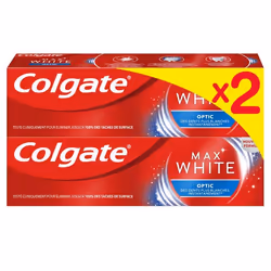 Pack de 24 - 12 lots de 2 - Dentifrice blancheur Colgate Max White Optic