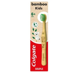 Pack de 12 - Brosse à dents enfant Colgate Bambou avec Brins infusés au Charbon Souple