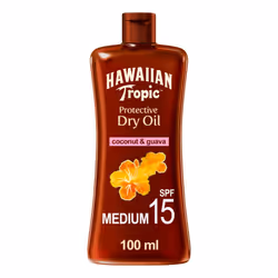 Pack de 2 - Hawaiian Tropic - Huile solaire SPF 15 – Noix de coco & goyave – 100ml