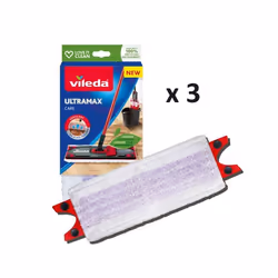 Vileda - 3 recharges Ultramax Care pour balai Ultramax, Ultramax Turbo
