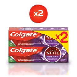 Pack de 2 - Lot de 2 Dentifrices Blancheur Colgate Purple 75ml