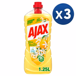 Pack de 3 - Ajax Flacon Nettoyant menager Fête des Fleurs Citron 1250ml