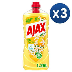 Pack de 3 - Ajax Flacon Nettoyant menager Fête des Fleurs Citron 1250ml