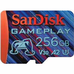 SanDisk Carte Mémoire micro sdxc A2 256Go V30 U3 GamePlay microSDXC Pour Mobile Console Gaming jeux jusquà 190MB/s