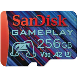 SanDisk Carte Mémoire micro sdxc A2 256Go V30 U3 GamePlay microSDXC Pour Mobile Console Gaming jeux jusquà 190MB/s