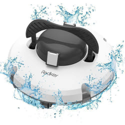 Robot Piscine Sans FilRedkey S100Autonomie 130 Mins Jusquà 100m²Nettyage Automatique (Pente ≤18°)
