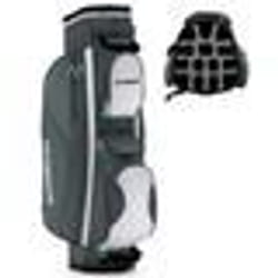 COSTWAY Sac de Chariot de Golf Portable avec 14 Compartiments Séparés Capuche Anti-pluie 7 Poches Zippées Sac Isotherme Bandoulière
