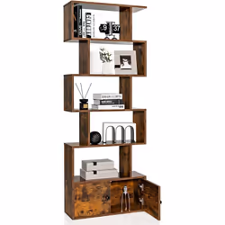 Description: Avec un design géométrique, notre étagère en forme de S avec placard sera un excellent ajout, convenant au salon ...