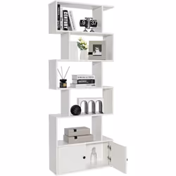Description: Avec un design géométrique, notre étagère en forme de S avec placard sera un excellent ajout, convenant au salon ...