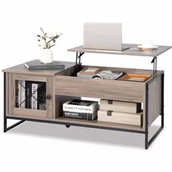 Description : Équipé d'un élévateur pneumatique haut de gamme, vous pouvez facilement déplacer notre table basse relevable ve ...
