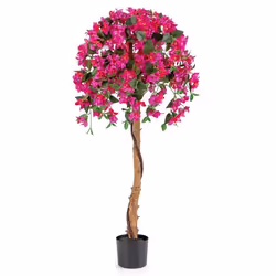 COSTWAY Arbre Artificiel de 135 CM en Soie Synthétique en Pot Fausse Azalées 576 Fleurs 288 Feuilles pour Salon Balcon