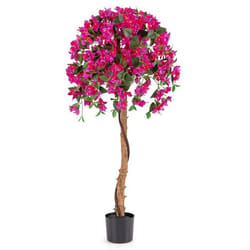 COSTWAY Arbre Artificiel de 135 CM en Soie Synthétique en Pot Fausse Azalées 576 Fleurs 288 Feuilles pour Salon Balcon