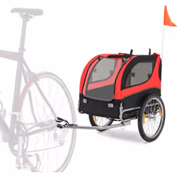 Description générale La remorque pour vélo pour animaux de compagnie est la solution idéale pour emmener vos amis à quatre pa ...