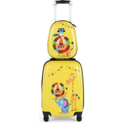 Valise Cabine Enfant - COSTWAY - Lion - Poignée Rétractable - Roues 360° - Étanche