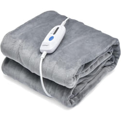 Costway - Couverture Chauffante Électrique 130x180cm 4 Niveaux de Chauffage, Télécommande Minuterie D'arrêt Automatique 8H, Couverture en Flanelle