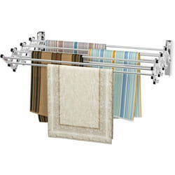 Costway - Porte-Serviettes Extensible Mural - 8 Barres en Acier Inox. 86 x 62 x 22 cm pour Salle de Bain Argent