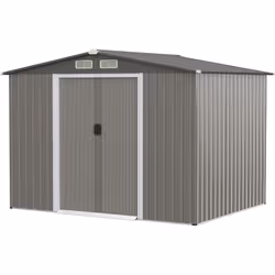 Description générale Cette cabane à outils de 260 cm x 207 cm x 181 cm offre un espace intérieur spacieux, idéal pour ranger  ...