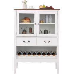 Description: Notre buffet de cuisine est conçu avec un comptoir spacieux, 2 portes en verre trempé, un casier à vin ouvert et ...