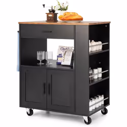 Description générale Ce chariot îlot de cuisine est une solution idéale pour organiser votre espace de cuisine. Il offre un c ...
