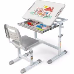 【 Ensemble de table réglable en hauteur : 】La chaise et le bureau sont réglables pour accompagner la croissance des enfants.  ...