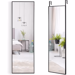 【 2 méthodes d'assemblage : 】 le miroir pleine longueur est livré avec 2 crochets de suspension et un lot de vis pour vous pe ...