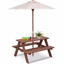 Description générale Cette table de pique-nique pour enfants est conçue en bois d’ingénierie sélectionné, offrant une durabil ...