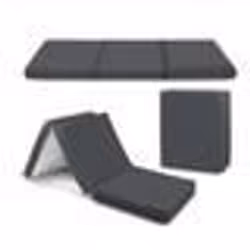 COSTWAY Matelas en Mousse Pliable en 3 Sections 80x193CM Matelas dappoint Camping avec Poignée/Bande Velcro pour Chambre/Voya ...