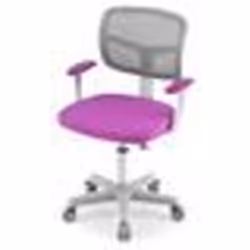 COSTWAY Chaise de Bureau à Roulettes pour EnfantsSoutien Lombaire Siège Pivotant Hauteur Réglable 80 - 915 CM 3 -10 Ans Pourp ...