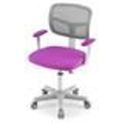 COSTWAY Chaise de Bureau à Roulettes pour EnfantsSoutien Lombaire Siège Pivotant Hauteur Réglable 80 - 915 CM 3 -10 Ans Pourpre