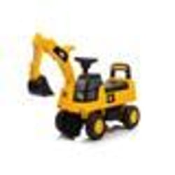 COSTWAY Tracteur pour Enfant Jouet Pelle avec Seau Rotatif Roues Anti-dérapantes Bouton Klaxon Stockage de Siège 25kg 1-3 Ans