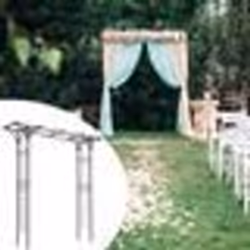 COSTWAY Arche Mariage en Métal de Jardin pour Plantes Grimpantes 208 x 52 x 208 cm Revêtu de Poudre Décorations DIY Patio