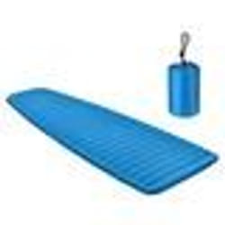 COSTWAY Matelas de Camping Gonflable 197 x 63 x 7 cm avec Sac de Transport Vert Matériau TPU Imperméable Bleu